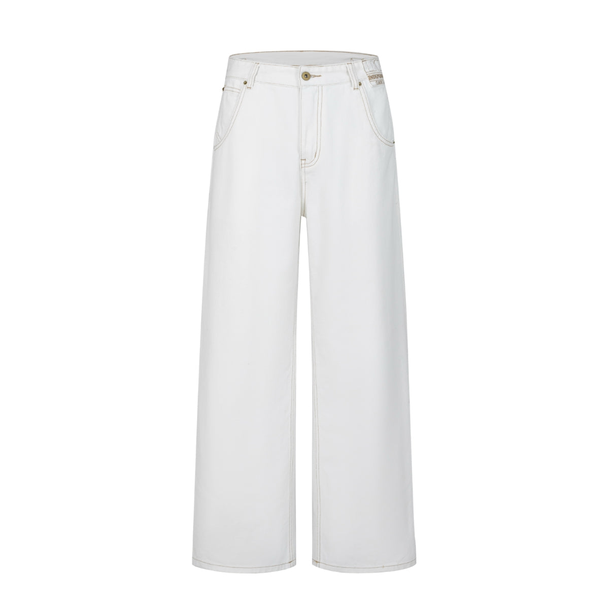 Paris Button Baggy Wide-Leg Denim Jeans