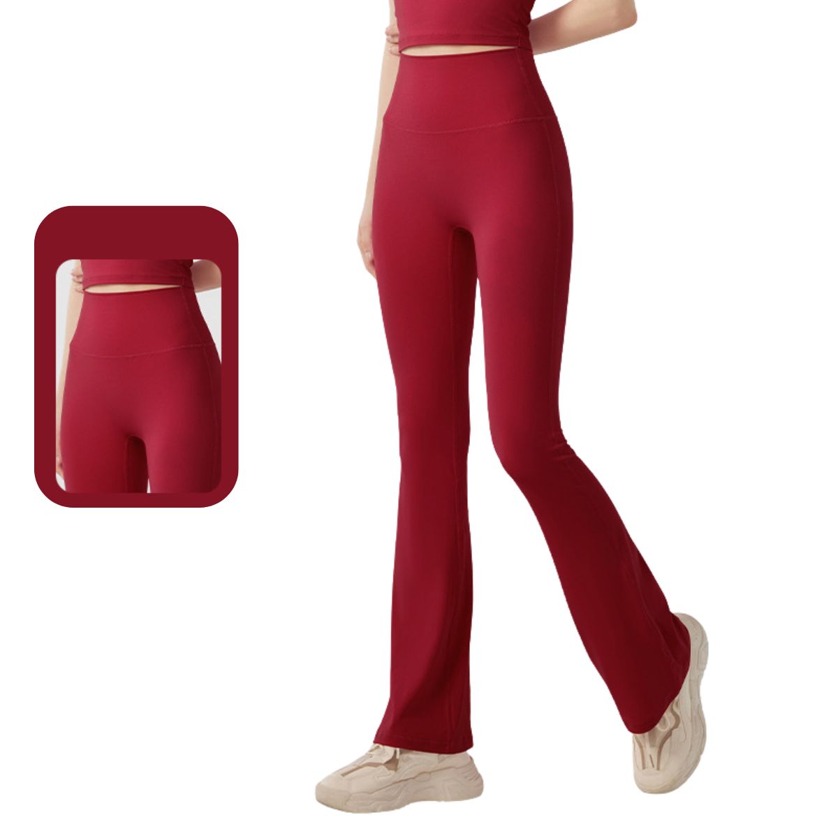 Buttery-Soft High Waist Flare Leggings for Women Tummy Control Workout Pants