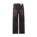 Heavyweight Wasteland Wrinkles Jeans-INNBLAC Fashion Apparel