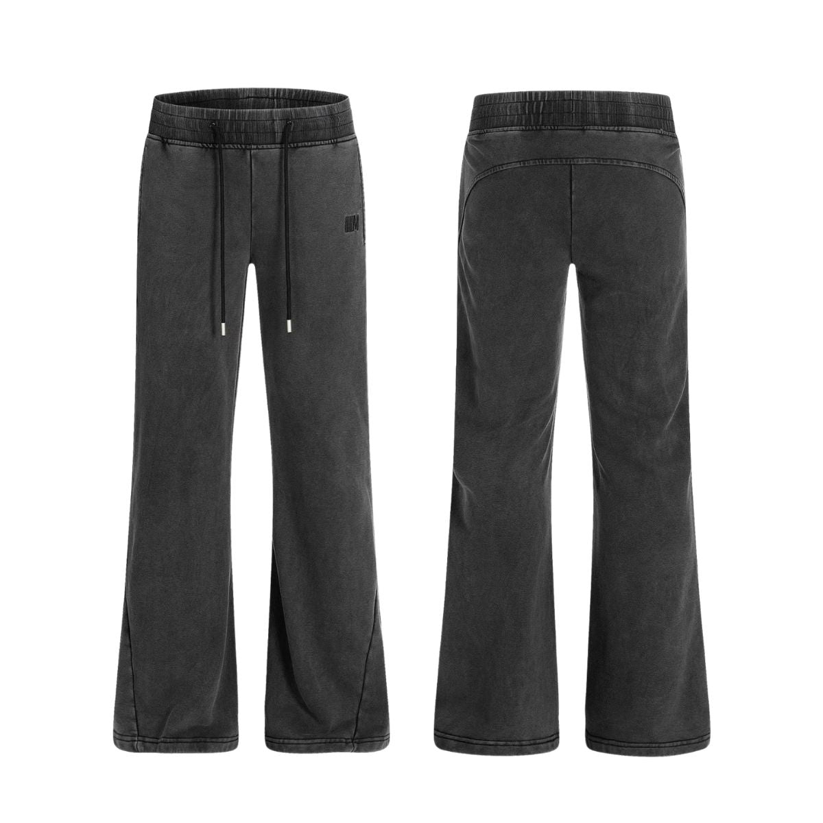 Washed Vintage Patchwork Flared Relaxed Straight-Leg Jeans