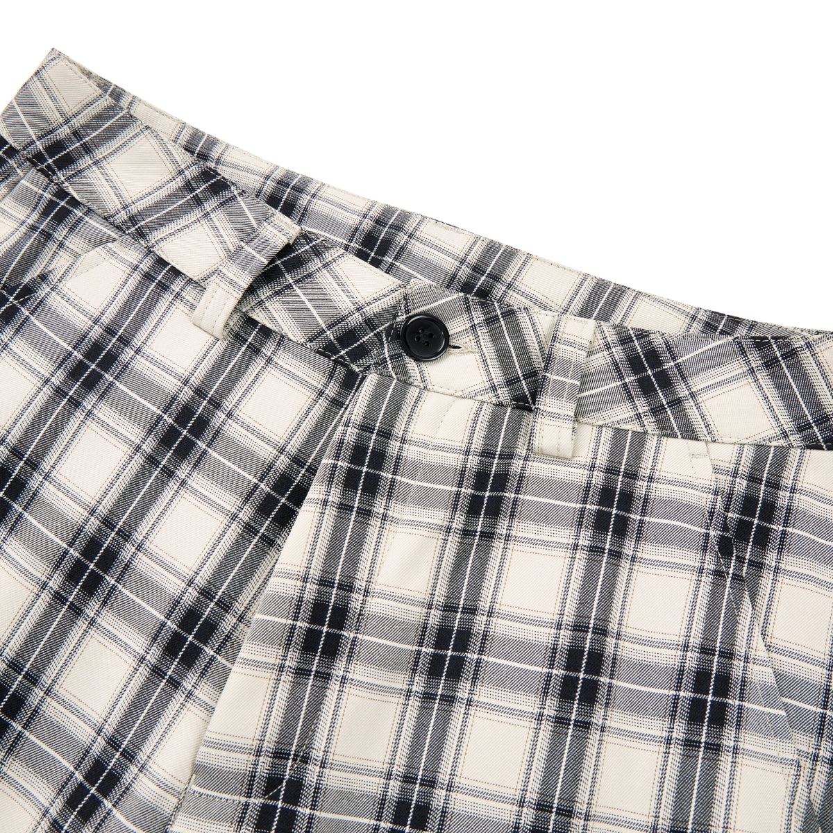 American Vintage Checkered Wide Leg Relaxed Pants