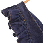 Flutter Sleeve A-Line Denim Minidress
