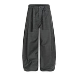 Washed Utility Wide-Leg Cargo Pants