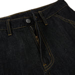 Washed Contrast-Stitch Baggy Relaxed Carpenter Denim Pants