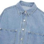 Fashion Lapel Long-sleeved Denim Shirt Jacket