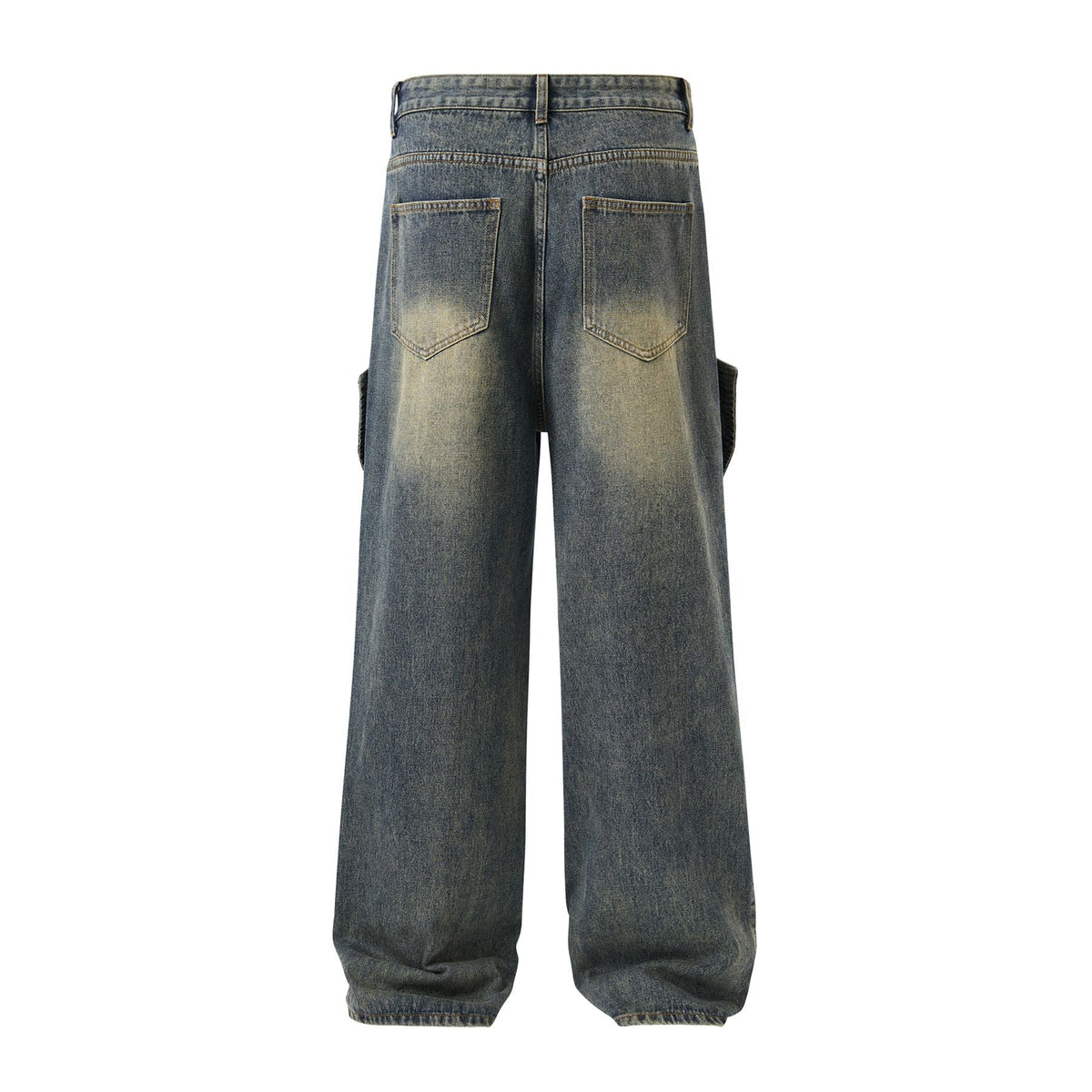 Vintage Washed Straight Leg Jeans-INNBLAC Fashion Apparel