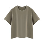 Snowflake Washed Raw Edge Boxy Cropped Tee