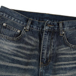 Blue Washed Baggy Cat Whisker Jeans