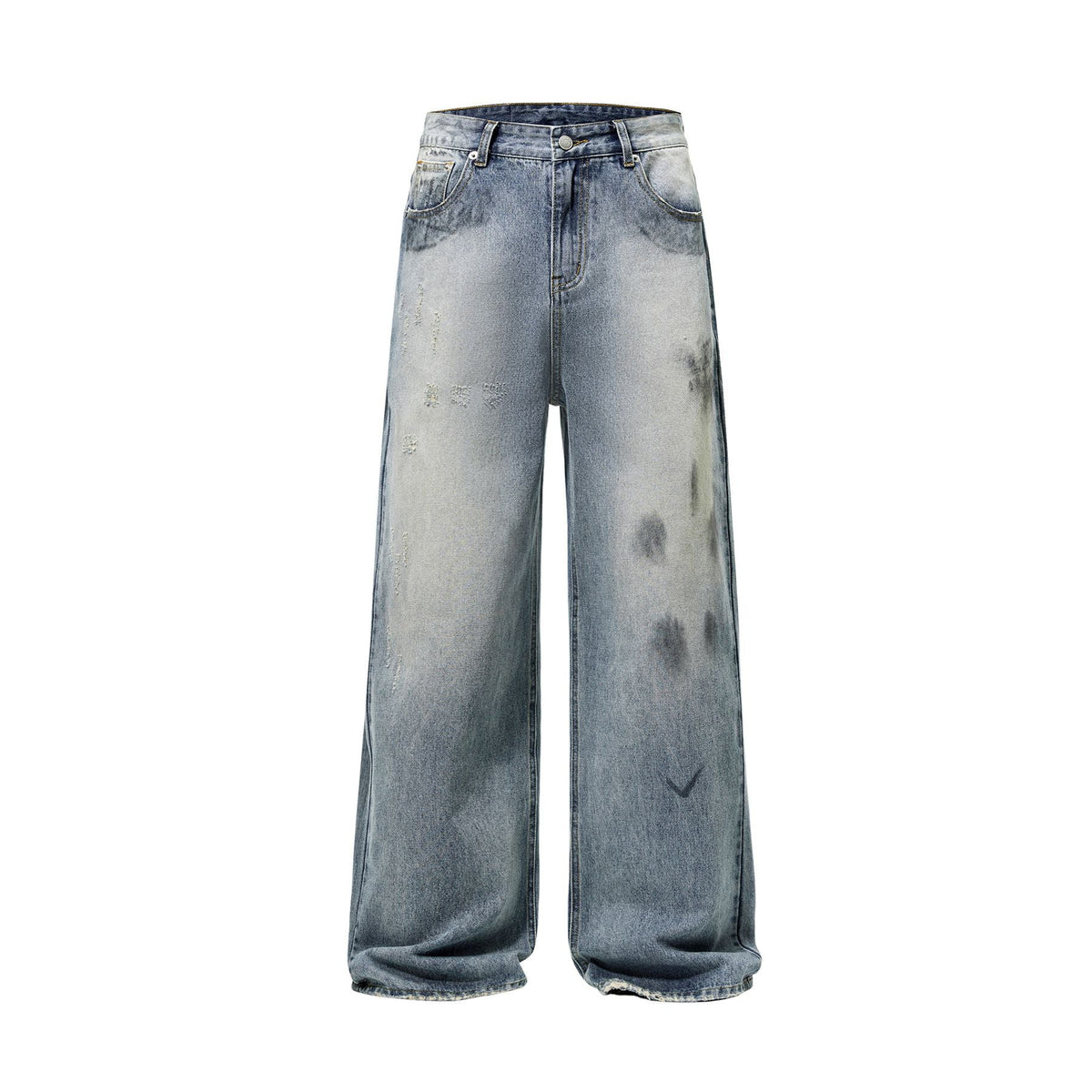 Ripped Graffiti Baggy Jeans-INNBLAC Fashion Apparel