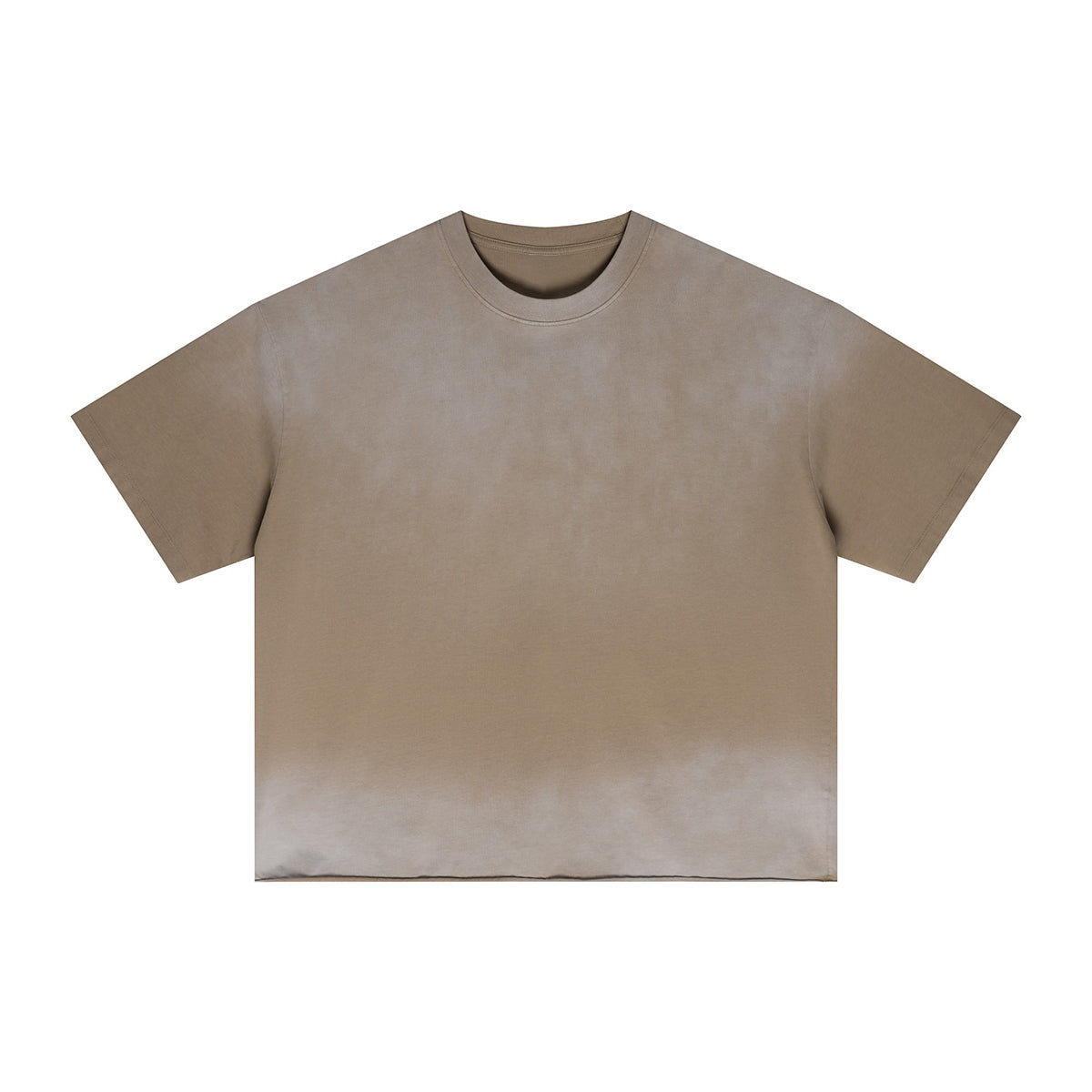 Boxy Raw Edge Washed Loose Short Sleeve Tee