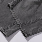 Faded Grey Distressed Wide Leg Vintage Jeans