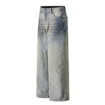 Wrinkle Wash Loose Straight Jeans