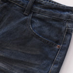 Fray Hem Vintage Wide-Leg Distressed Jeans