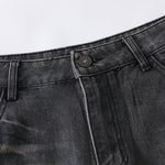 Vintage Whisker Wash Wide-Leg Jeans