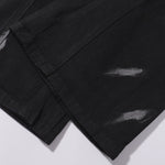Black Rhinestone Star Appliqué Denim Jeans