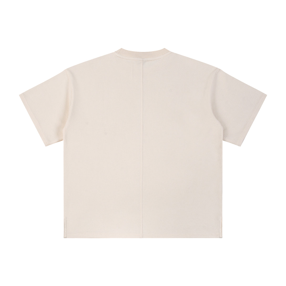 Heavyweight Waffle Split-Hem Texture T-Shirt