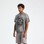 Heavyweight Gothic Graphic Raw-Edge Tee