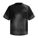 Gradient Fade Oversized Pocket Streetwear Tee