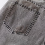 Baggy Fit Distressed Grey Ripped Jeans