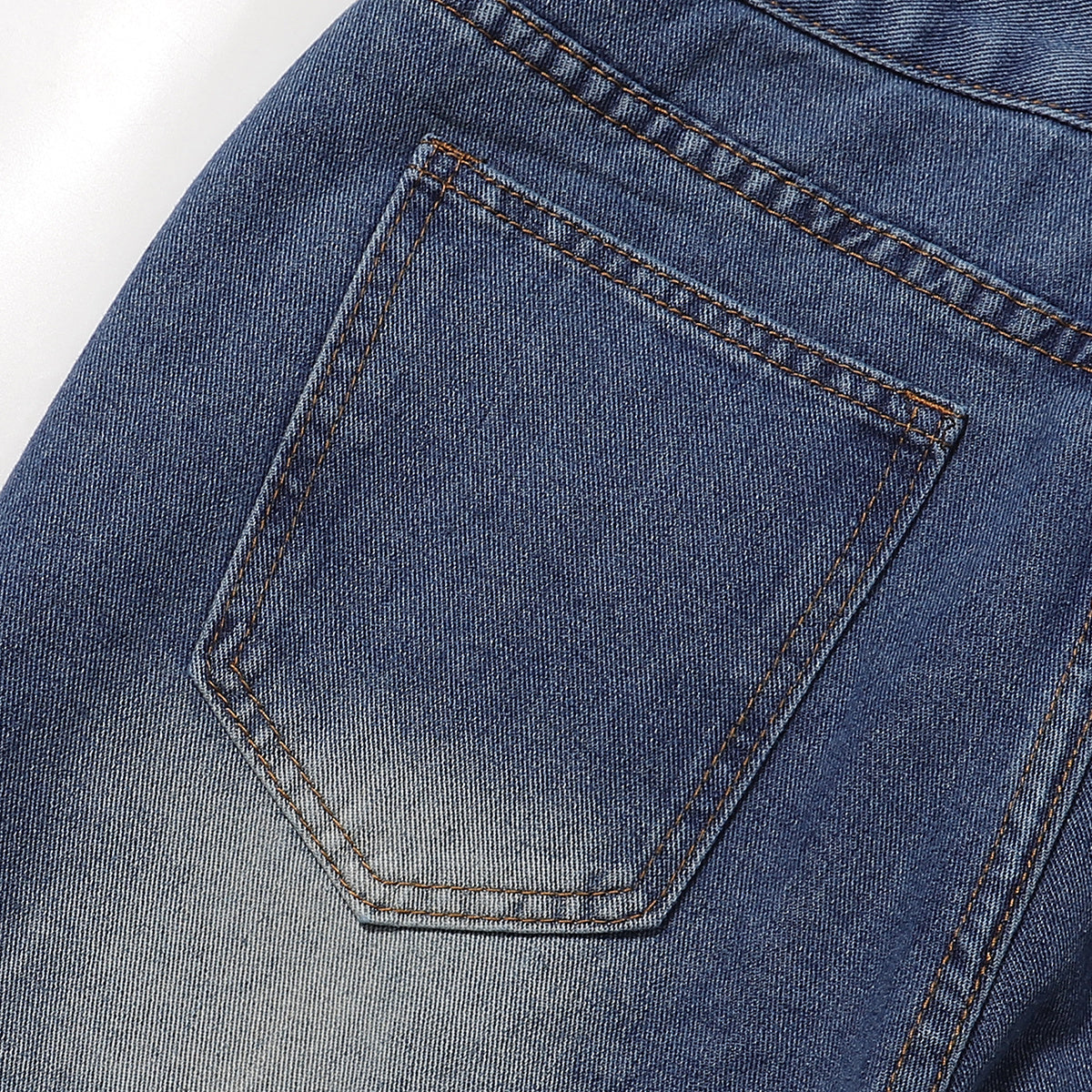 Vintage Washed Distressed Faded Denim Shorts