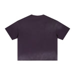 Boxy Raw Edge Washed Loose Short Sleeve Tee