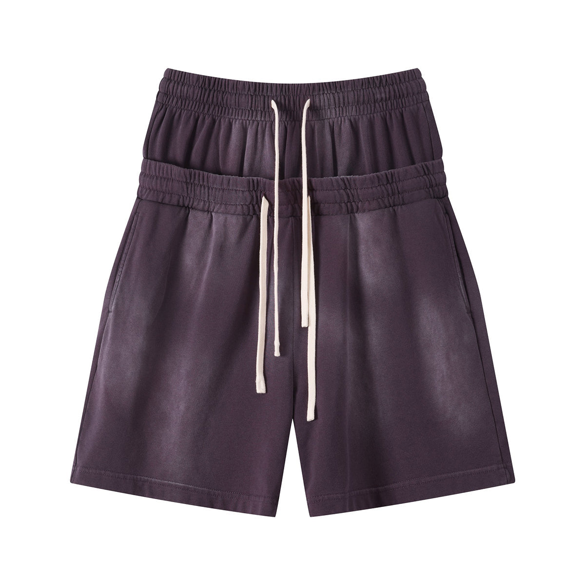 Casual Drawstring Double Waistband Shorts
