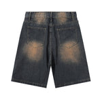 Vintage Washed Knee Length Denim Bermuda Shorts