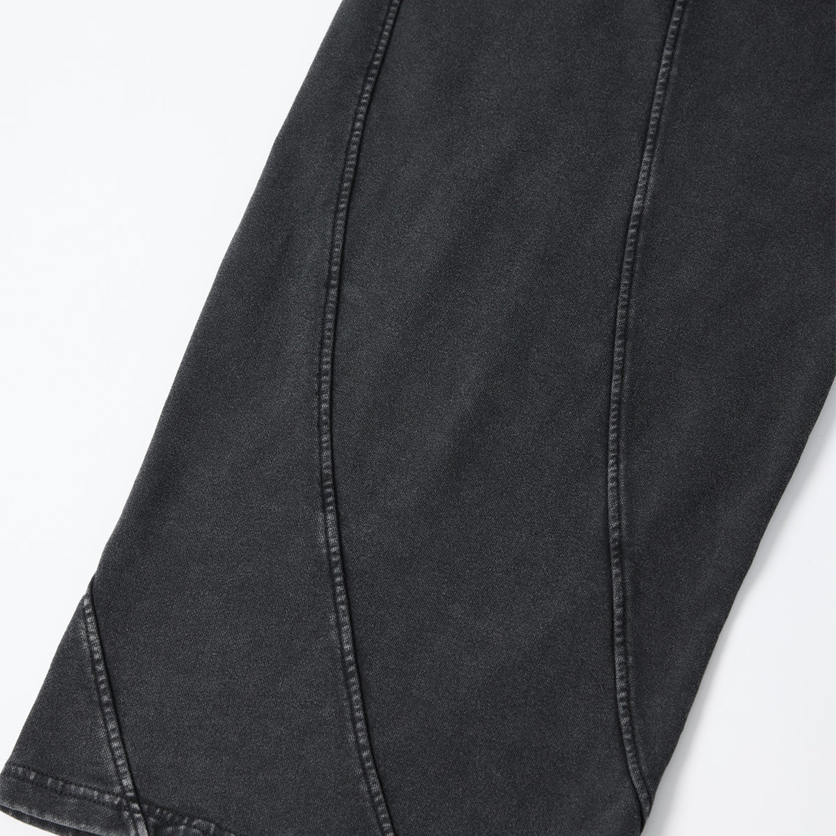 Streetwear Distressed Curved Panel Straight-Leg Pants