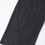 Streetwear Distressed Curved Panel Straight-Leg Pants