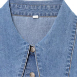 Women's Denim Shirt Stylish Blouse Layered Design Top