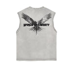 Wings of Liberty Eagle Sleeveless Faded Tee-INNBLAC Fashion Apparel