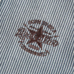 American Striped College Style Embroidered Denim Jacket