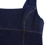 Classic Denim Square Neck A-Line Dress
