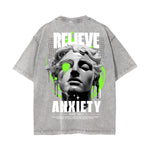 Relieve Anxiety Streetwear Statue Graphic Tee-INNBLAC Fashion Apparel