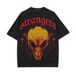 Strangers Streetwear Graphic Stone Wash Tee-INNBLAC Fashion Apparel