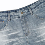 Washed Wrinkles Baggy Jeans-INNBLAC Fashion Apparel