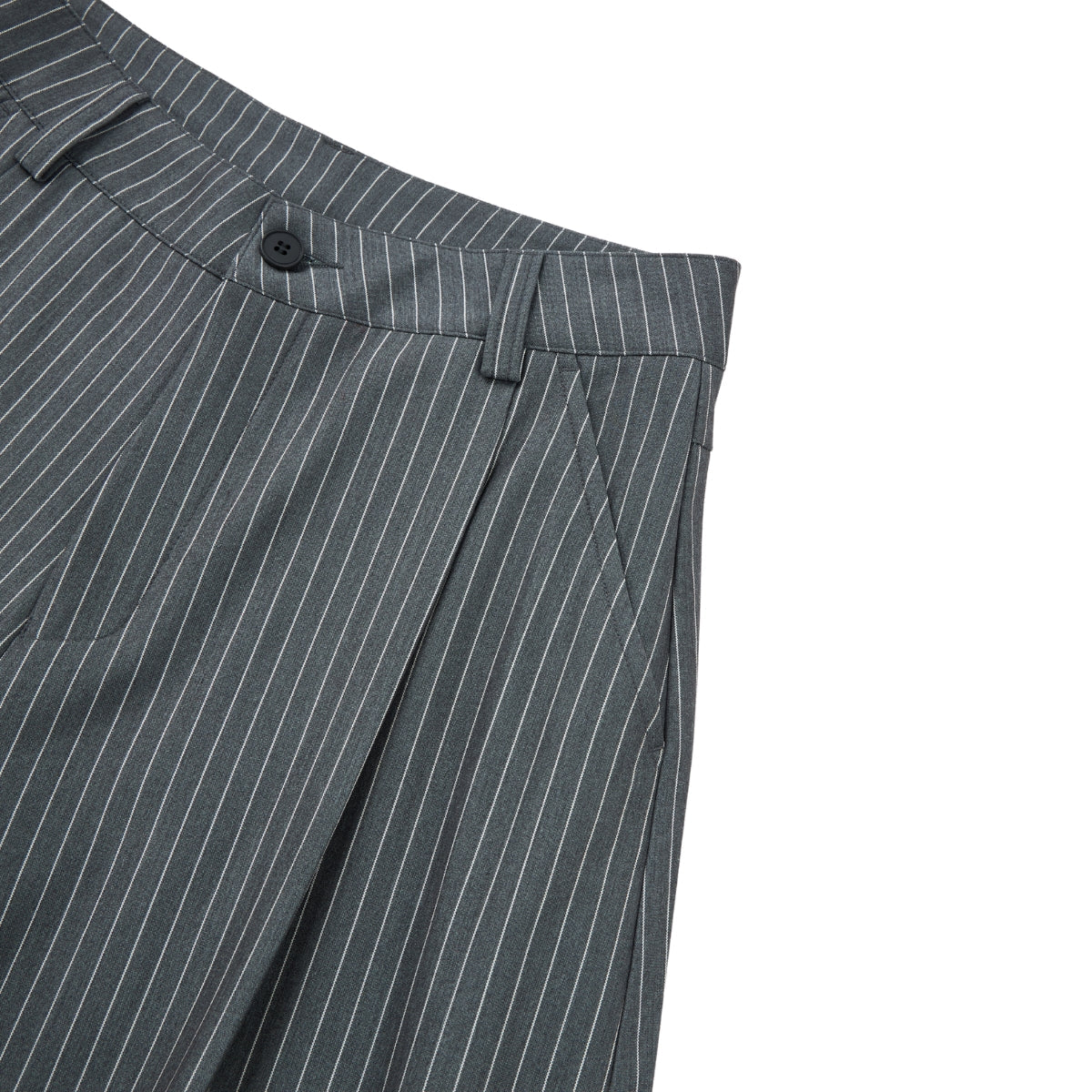 Vintage Stripe Barrel-Leg Tailored Trousers