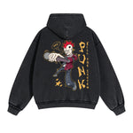 PUNK Street Punk Double Slider Zip Hoodie-INNBLAC Fashion Apparel