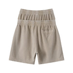 West Coast Waffle Double Waistband Snow Washed Distressed Shorts