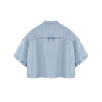Washed Cotton Button Collar Tee 310G