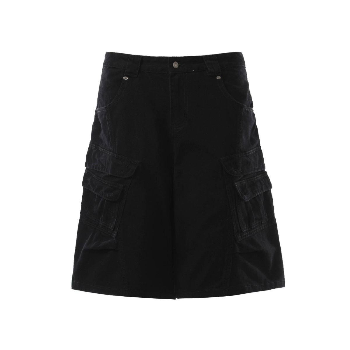 Multi Pocket Cargo Denim Shorts
