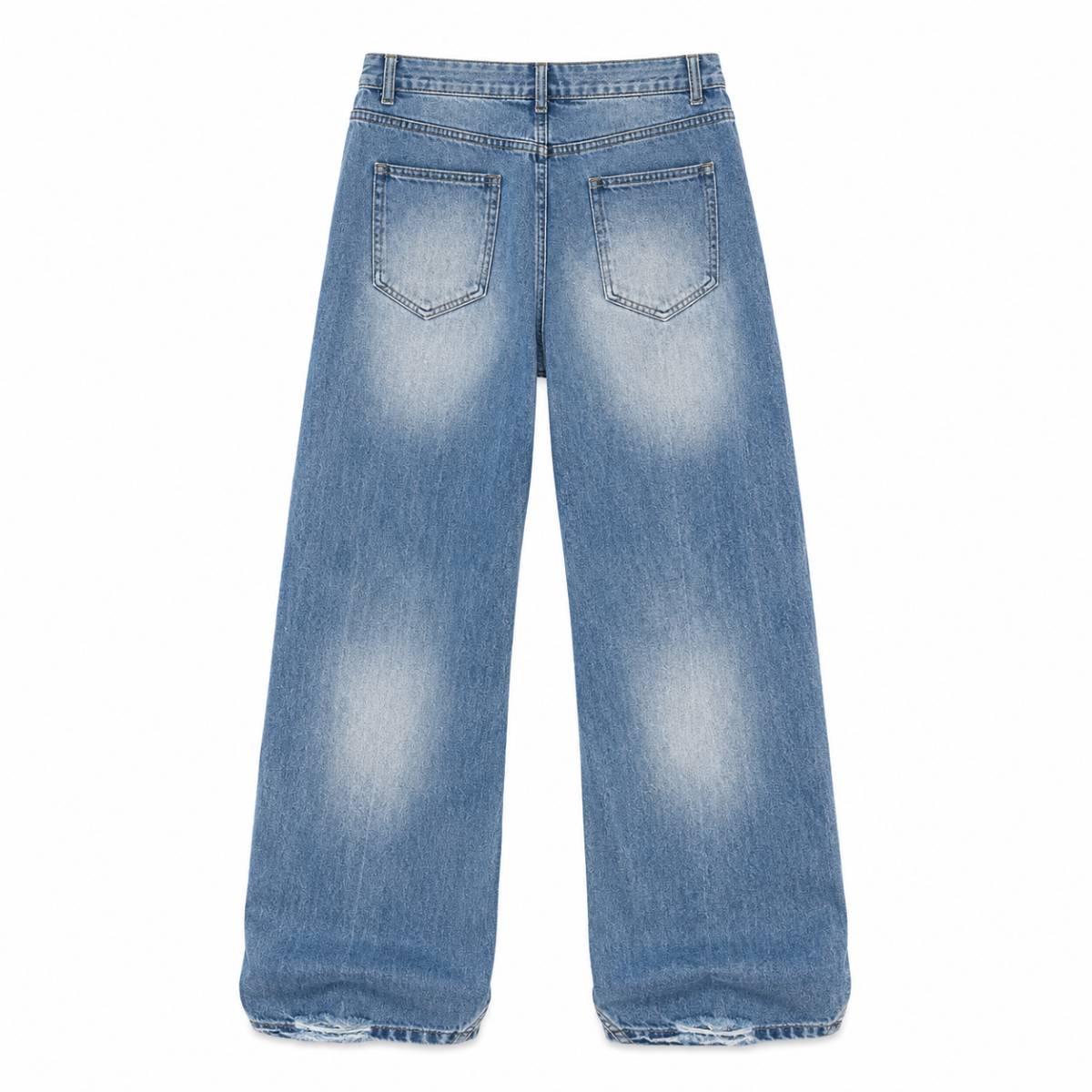 Retro Fade Relaxed Denim Trousers
