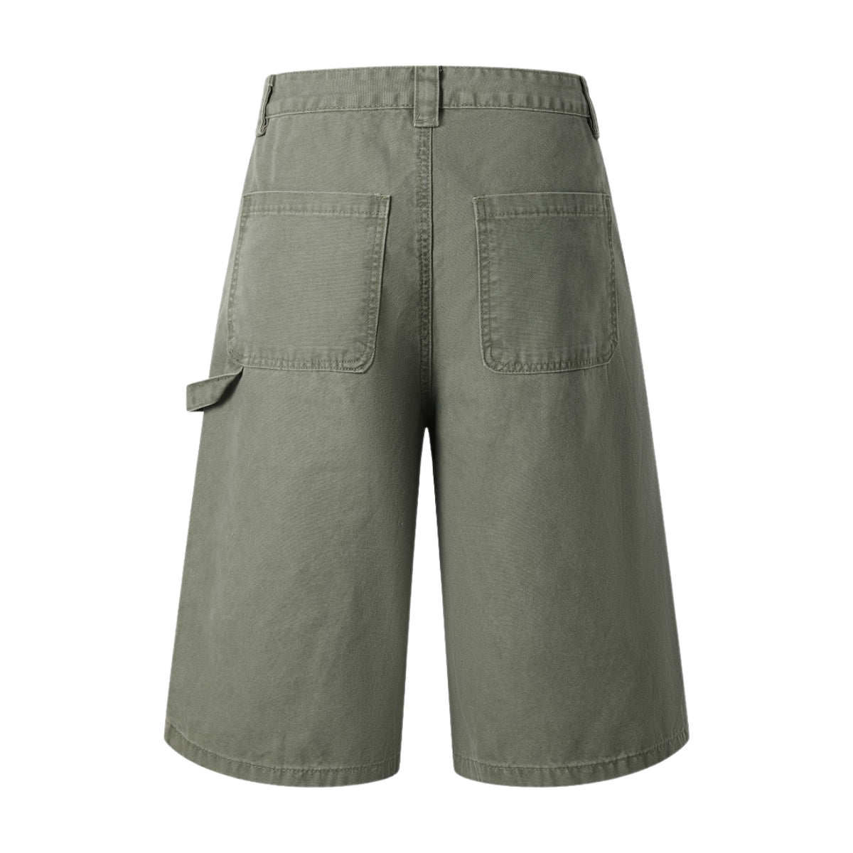 Vintage Washed Distressed Utility Bermuda Shorts