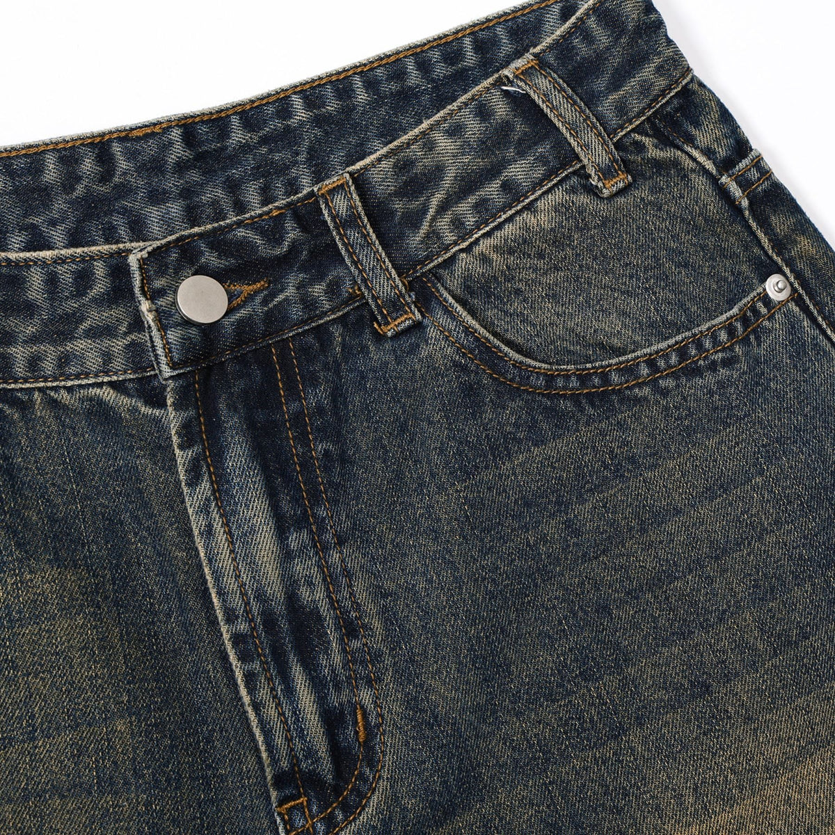 Vintage Washed Straight Leg Jeans-INNBLAC Fashion Apparel