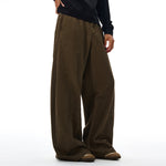 Loose Fit Straight Leg Patchwork Casual Comfort Pants