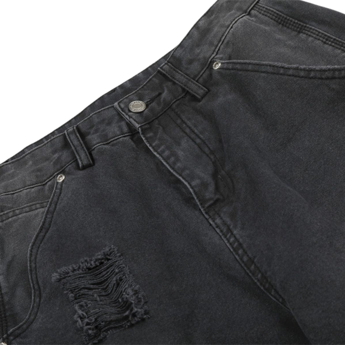 Men's Distressed Punk Cargo Pants â€?Loose Wide-Leg Streetwear