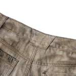 Muddy Wash Denim Texture Loose-Fit Jeans