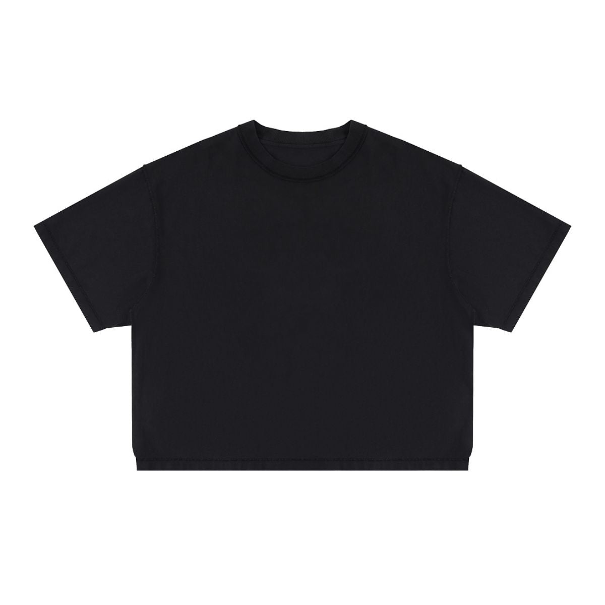 275G Heavyweight Cotton Coverstitch Cropped Tee