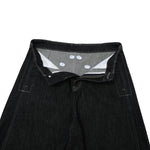 High-Waist A-Line Denim Cropped Shorts