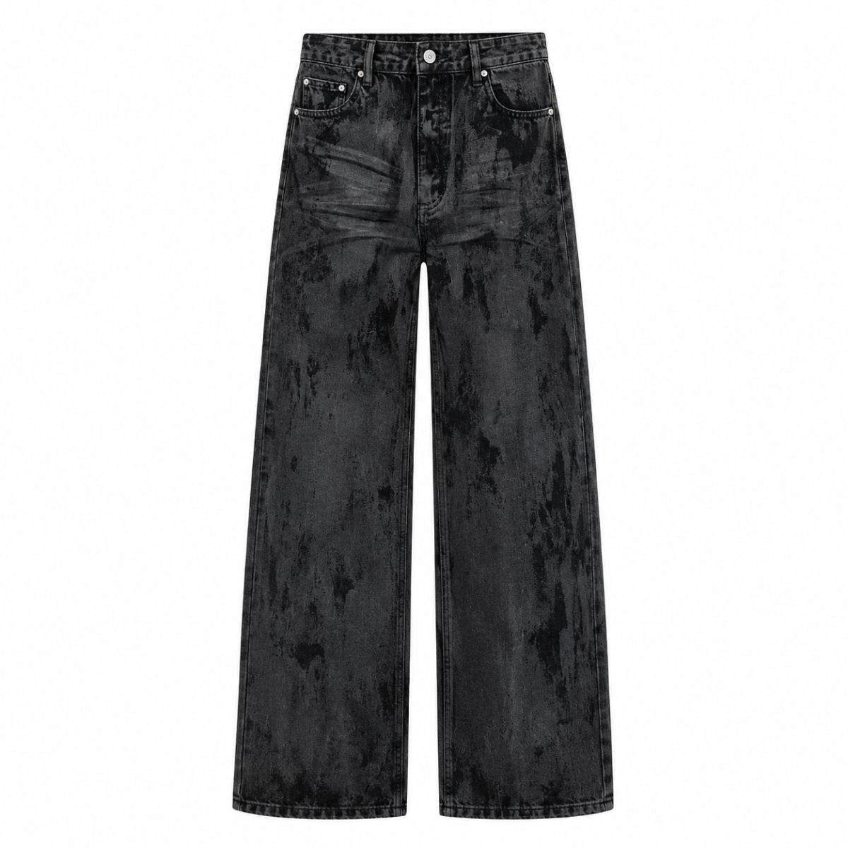 Vintage Smoke Wash Relaxed Flare Denim Jeans
